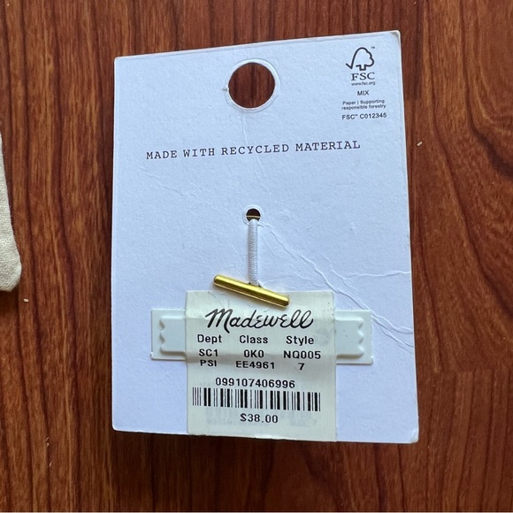 NWT Madewell Silver tone wavy ring - size 7 - Picture 3 of 6